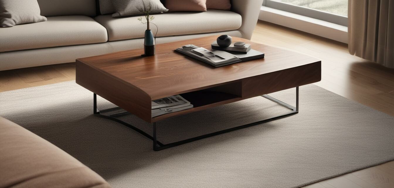 Stylish rectangular coffee table