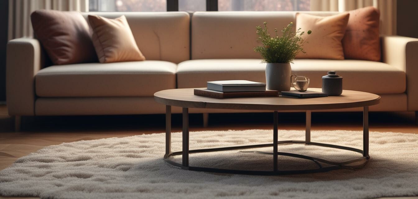 Charming round coffee table