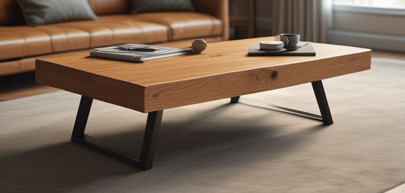 Wood coffee table